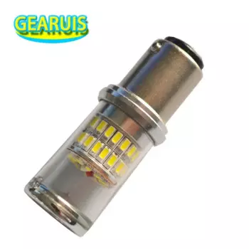 10 шт. S25 1156 P21W BA15S 1157 BAY15D 48 SMD 3014 объектив светодиодный BAU15S указатель поворота стоп-сигнал Стайлинг автомобиля белый красный 12 В-20 В