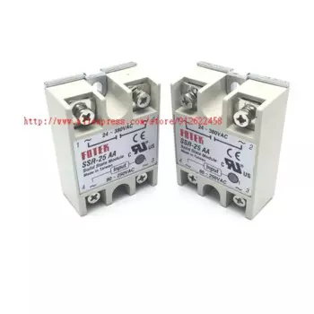10 шт SSR-25AA FOTEK Однофазное твердотельное реле 25A AC control AC SSR25AA