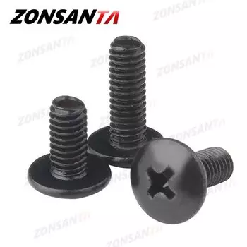 10 шт. Винты ZONSANTA M2 M2.5 M3 M3.5 M4 M5 M6 крестовые черные