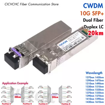 10G SFP + CWDM трансивер 20Km Дуплексный LC DDM