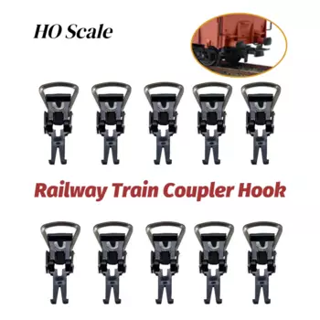 10pcs 1:87 HO Scale Train Coupler Hook Model Universal Hitches Railway Scenery DIY Sand table Decoration Train Accessories