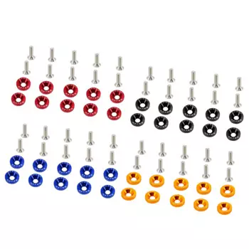 10PCS M6x20 Car Styling Universal Modification JDM Hexagonal Fasteners Fender Washer License Plate Bolts Auto Accessories