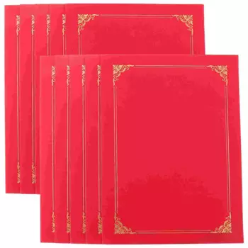 10PCS Red Certificate Holder Gilding Envelope Document Cover Folder Certificates Award Frame Presentation Diploma Storage