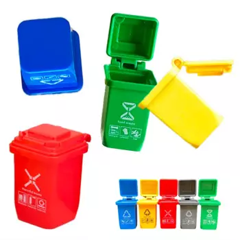 10Pcs/Set Mini Trash Cans Kids Garbage Classification Toy Garbage Truck Waste Management Recycling Theme Birthday Decoration