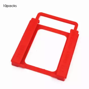 10pcs Universal 2.5" to 3.5" Bay SSD HDD PC Hard Disk Drive Bracket Adapter Rail Environmental Plastics Transfer Mounting Frame