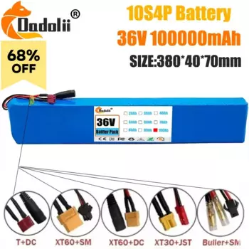 10С4П 36В 100000 mAh литиевая батарея для электрического скутера 18650 аккумулятор 36 В 60 Ач аккумулятор для электрического скутера 36 В