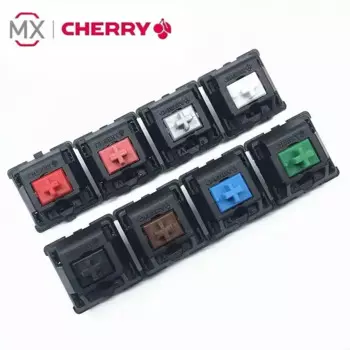 110 шт. оригинальный переключатель Cherry MX1A MX, механическая клавиатура, коричневый, синий, красный, серебристый, линейный тактильный переключатель, 3-контактный вал