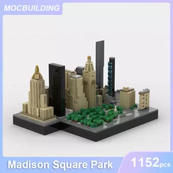 1152 шт., Детский конструктор Madison Square Park NYC MOC