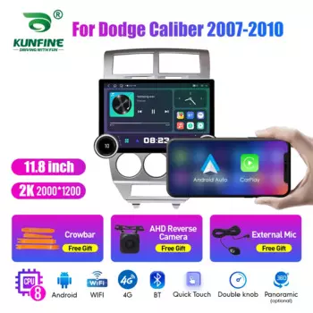 11,8-дюймовый 2K двойной ручкой 2 Din автомобильный радиоприемник для Honda Caliber 2007-2010, автомобильный радиоприемник DVD, мультимедийный видеоплеер, Android Auto Carplay