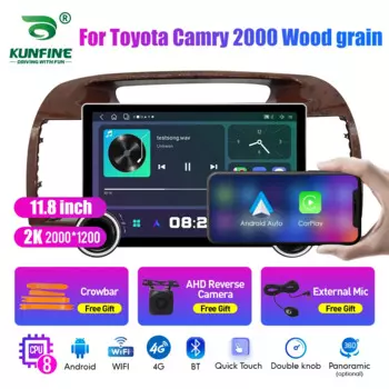 11,8-дюймовый 2K двойной ручкой 2 Din автомобильный радиоприемник для Honda Camry 2000, автомобильный радиоприемник DVD, мультимедийный видеоплеер, Android Auto Carplay