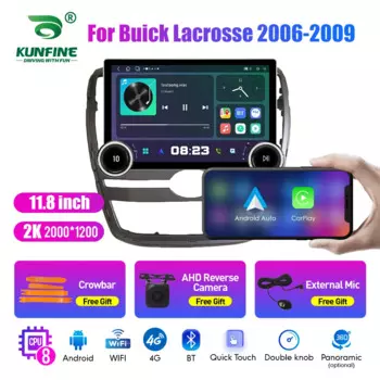11,8-дюймовый 2K двойной ручкой 2 Din автомобильный радиоприемник для Honda Lacrosse2006-2009 автомобильный радиоприемник DVD мультимедийный видеоплеер Android Auto Carplay