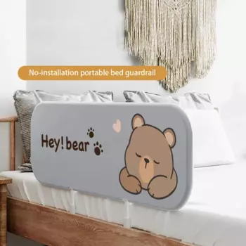 120cm 1-Side Foldable Bed Rail Guard for Kids Bed Guardrail Safety Portable Barrier Bed Protection for Baby Protective 47.2inch