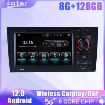 128G для Audi A6 1997 1998 1999 2000 2001 2002 2003 Автомобильный радиоприемник Carplay Мультимедийный видеоплеер GPS Auto Navi Стерео DVD головное устройство