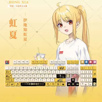129 клавиш/набор Bocchi the Rock! Ijichi Nijika PBT Keycaps для MX Switch Keycap DIY механическая клавиатура игра подарок