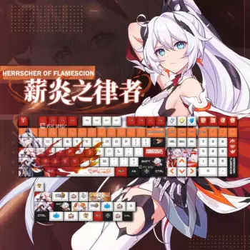 129 клавиш/набор Honkai Impact 3 Kiana Kaslana PBT Cherry Keycaps для MX Switch Keycap DIY механическая клавиатура игра подарок