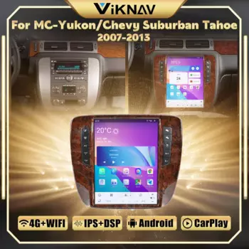 12,1-дюймовый автомобильный радиоприемник Android11 для GMC Yukon/Chevrolet Tahoe Silverado 2007-2012, мультимедийный плеер, замена GPS-стерео