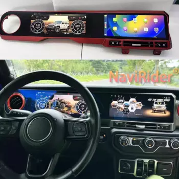 12,3 + 12,3-дюймовый автомобильный радиоприемник Carplay для JEEP WRANGLER 2018-2022, ЖК-дисплей Android с двойным сенсорным экраном, мультимедийный плеер, GPS Navi, стерео 4G