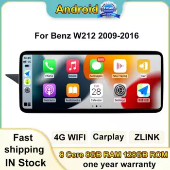 12,3 дюймовый Android 14 Экран Автомобильные аксессуары автомобильные беспроводные Carplay мониторы Speacker радио плеер для Benz E W212 2009-2016