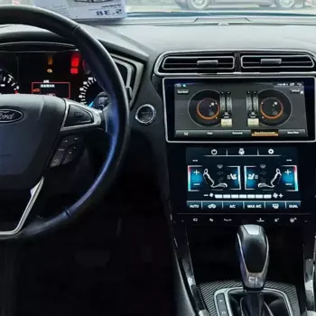 12,3-дюймовый автомобильный радиоприемник с двойным экраном для Ford Mondeo Fusion MK5 2013-2018 Android 13 4G WIFI мультимедийный плеер GPS головное устройство