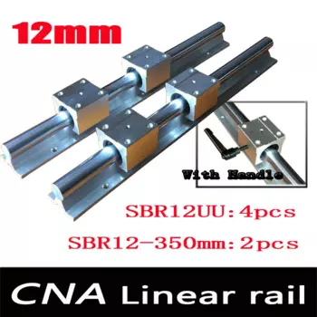 12 мм линейная направляющая SBR12 L 350 мм опорные рельсы 2 шт. + 4 шт. SBR12UU блоки для ЧПУ для 12 мм линейных опорных рельсов вала
