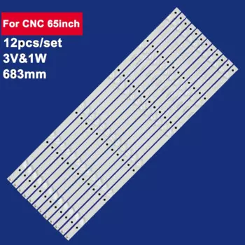 12 шт., 683 мм для Haier/CNC, 65 дюймов, светодиодная лента для подсветки телевизора, 6 светодиодов, 3V1W, светодиодный 12-65C100-3030-0D20-6X12-170703 65UFC250