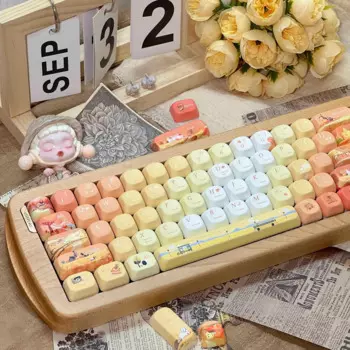 132 клавиши Maple Leaves MOA Profile Keyboard Keycaps Пятисторонний Dye Sub PBT Keycap для Cherry MX Switch Механическая игровая клавиатура