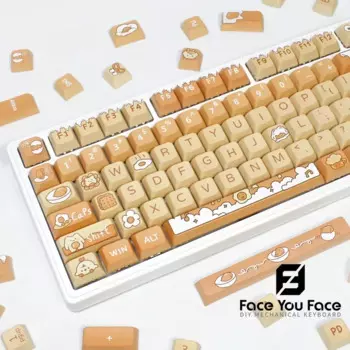 134 клавиши GMK Fried Eggs PBT Keycap XDA Profile Sublimated Персонализированные колпачки для клавиш Cherry MX Switch Игровая механическая клавиатура