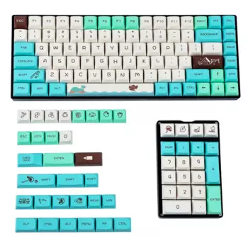 136 Детские колпачки для ключей ZDA, краситель Sub PBT для Cherry клавиатура MX 104 87 GK61 96 84 GK64 68 колпачки для ключей