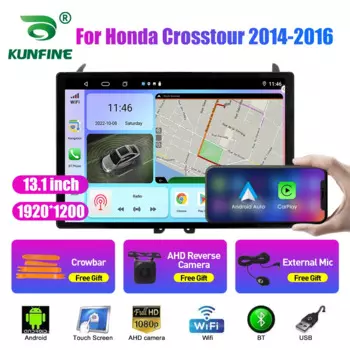 13,1-дюймовый автомобильный радиоприемник для Honda Crosstour 2014-2016, автомобильный DVD, GPS-навигация, стерео Carplay, 2 Din, центральная мультимедиа, Android Auto