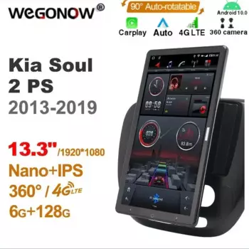 13,3-дюймовый 1920*1080 Ownice 1Din Android10.0 автомобильный радиоприемник для Kia Soul 2 PS 2013-2019 GPS авто аудиосистема плеер автоматический вращающийся