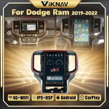 13,6-дюймовый автомобильный радиоприемник Android12 для Dodge Ram 2019-2022, мультимедийный видеоплеер, GPS-навигация, Carplay, 4G, WIFI, головное устройство