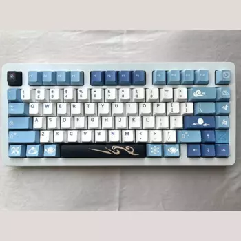 140 клавиш клавиатуры Sweet Rain колпачок клавиши Cherry Profile краска Сублимация ISO Enter для переключателей Gateron Kailh TTC MX