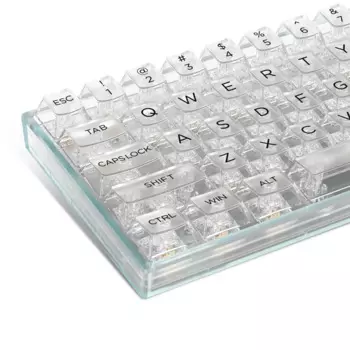 140-клавишные белые прозрачные колпачки для клавиш Cherry Profile Ice Crystal Keycap с RGB-подсветкой для механической геймерской клавиатуры Cherry Gateron MX