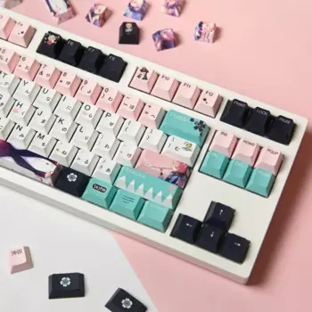 142 ключа/набор Fate Stay Okita Souji Anime Games Keycaps PBT Dye sulimation Cherry Profile для MX Switch DIY механическая клавиатура