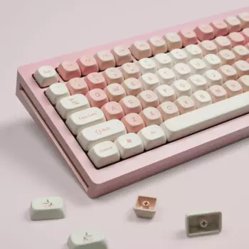 143-клавишные колпачки для клавиш Pink Cherry MOA Profile PBT, колпачки для клавиш с таможенной краской для игровой механической клавиатуры 61/87/104 Cherry MX Switch