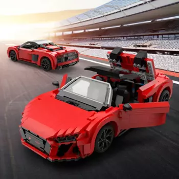 1440 шт., Детский конструктор MOC R8 Spyder, в масштабе 1:10