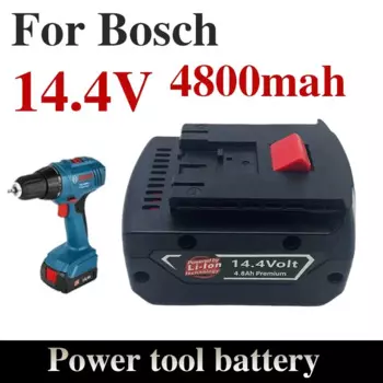 14,4 V 4800mAh перезаряжаемый литиевый аккумулятор, подходит для Аккумуляторная дрель Bosch отверток BAT607, BAT607G, BAT614, BAT614G