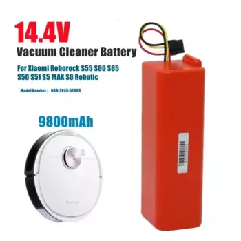 14,4 В 9800 мАч BRR-2P4S-5200S Сменный аккумулятор для робота-пылесоса для Xiaomi Roborock S55 S60 S65 S50 S51 S5 MAX S6 Запчасти