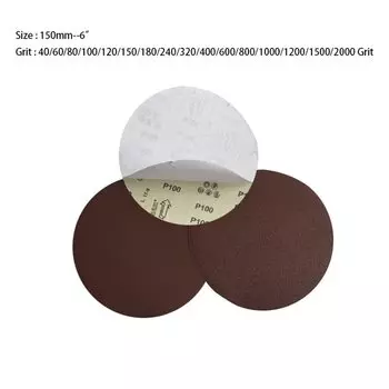 150 мм Шлифовальные диски 6 "Self-клейкая наждачная бумага 40/60/80/100/120/150/180/240/320/400/600/800/1000/1200/1500/2000/Грит
