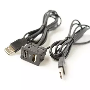 150 см автомобильный утопленный кронштейн AUX USB TYPE-C порт Панель Автомобильная лодка двойной USB Удлинительный кабель адаптер для Volkswagen Toyota