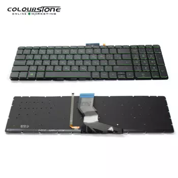 15-AB клавиатура для HP Pavilion15-AB ру черный клавиатура с BLACKLIT буквой зеленого цвета