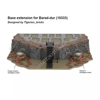 1602 шт. базовый удлинитель для Barad-Dur MOC, креативная модель уличного вида, строительные элементы, Сборная модель «сделай сам», игрушки, подарки