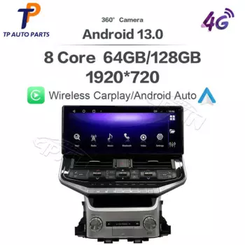 16,2 дюймовый автомобильный радиоприемник для Toyota Land Cruiser 2008-2021 LC200 обновление 2022 LC300 экран Android 13 Carplay Unit DSP 4G WIFI
