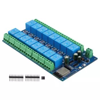 16-канальный релейный модуль DC5-12 в источник питания ESP32, плата разработки ESP32-WROOM, дополнительный модуль разработки