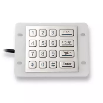 16 клавиш USB киоск клавиатуры с подсветкой IP68 Водонепроницаемая металлическая нержавеющая сталь с подсветкой Цифровая клавиатура