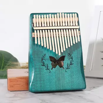 17 клавиш Kalimba Зеленая Деревянная Мини-Клавиатура Kalimba 17 клавиш Профессиональная музыкальная клавиатура пианино изысканные Музыкальные инструменты подарки