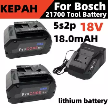 18000Ah 5s2p ProCORE сменный аккумулятор, для Bosch 18V аккумуляторных инструментов BAT609 BAT618 GBA18V 21700 Высокая мощность 5C power cell