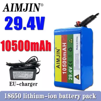 18650 7S3P 29,4 V 10500mAh литий-ионный перезаряжаемый аккумулятор + 29,4 V DC 2A зарядное устройство, подходит для аккумулятора электрического велосипеда