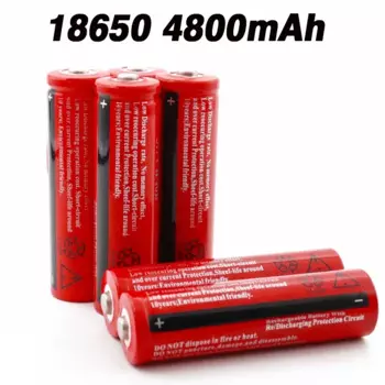18650 Батарея 3,7 V 4800mAh перезаряжаемая литий-ионная батарея для светодиодного фонарика литий-ионного производства