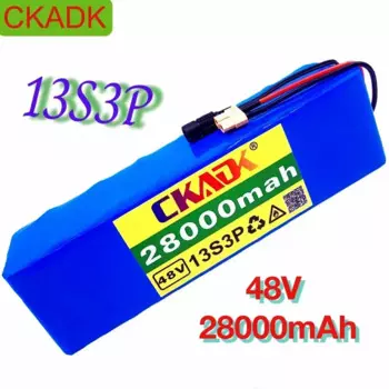 18650 батарея 48V 13s3p 28ah/28000mah для велосипеда Электрический 1000W, с BMS встроенный, connecteur xt60 и зарядное устройство включено